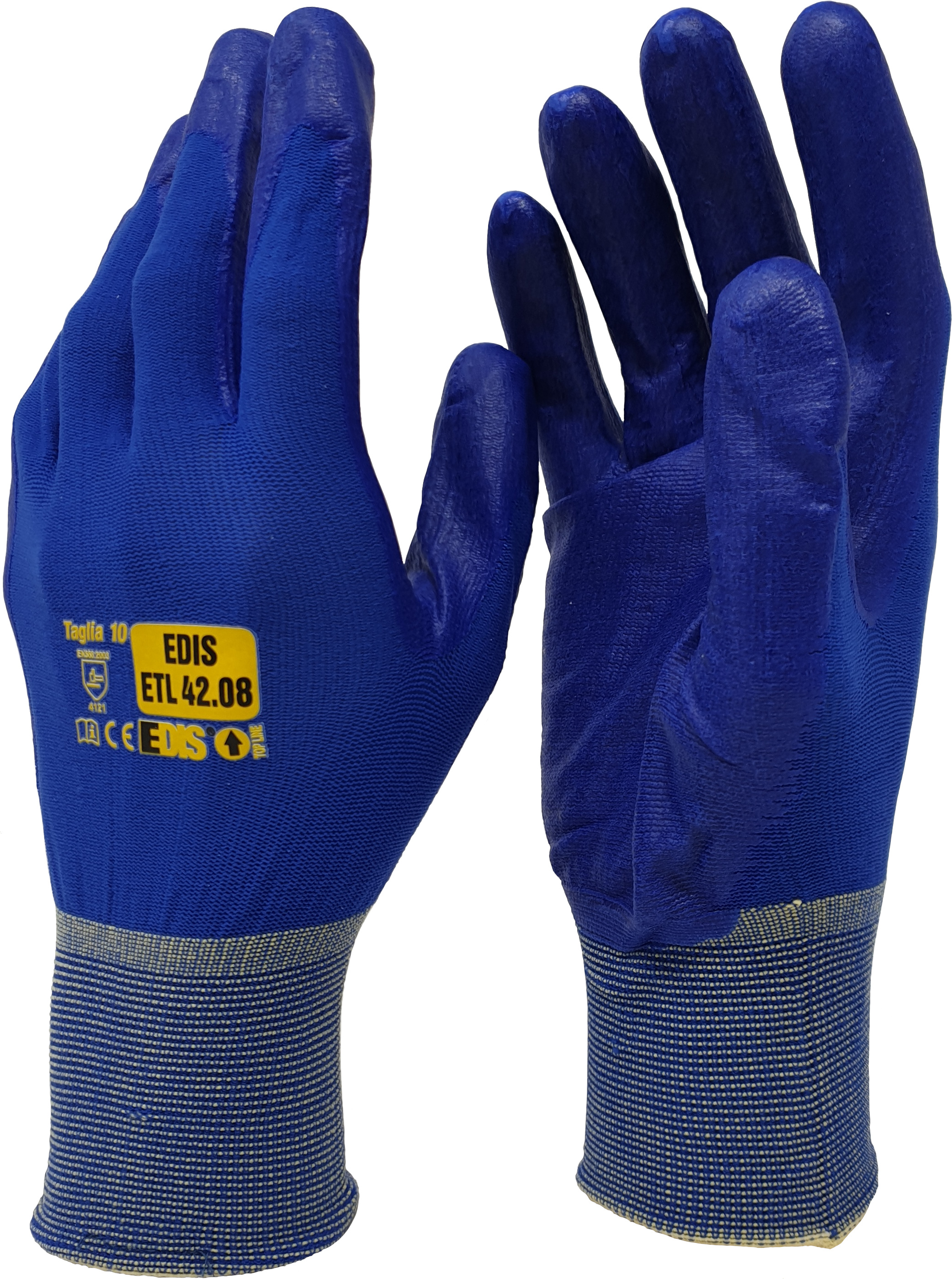 Worky 1166 Guanti Da Lavoro In Nitrile Con Punti (DOT) – Taglia 8, Rivestimento In Nitrile Espanso, Antiscivolo, Per Meccanica E Logistica - 5